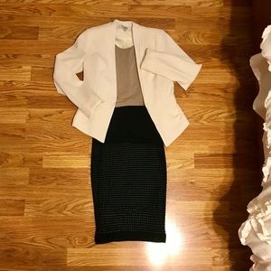 Emerald green fitted skirt